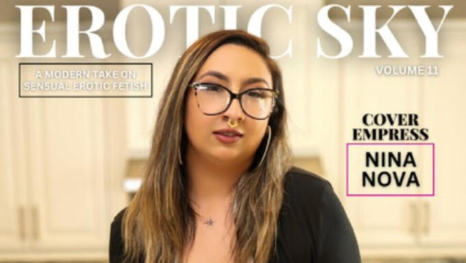 Nina Nova Lands Cover of Erotic Sky Magazine