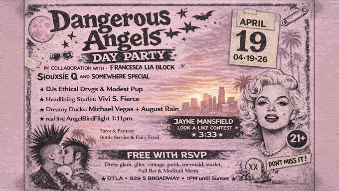 Siouxsie Q to Host 'Dangerous Angels' Party Sunday